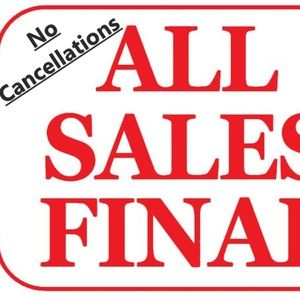 Verify Your Order- Sales Final - No Cancellations
